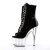 Pleaser Bottines ADORE-1021 Noir Transparent EU-35/US-5