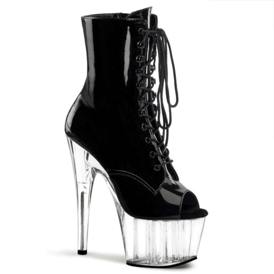 Pleaser Bottines ADORE-1021 Noir Transparent EU-36/US-6