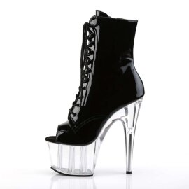 Pleaser Bottines ADORE-1021 Noir Transparent EU-38/US-8