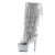 Pleaser Bottes ADORE-2024RSF Argent Métallique Strass EU-35/US-5