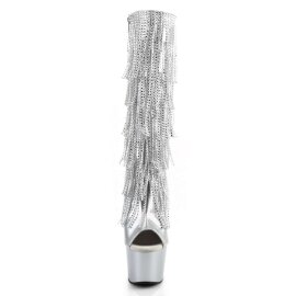 Pleaser Bottes ADORE-2024RSF Argent Métallique...