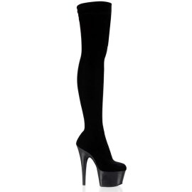 Pleaser Bottes cuissardes ADORE-3002 Noir EU-40/US-10