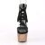 Pleaser Sandales ADORE-700-14LG Noir Or Multi Paillettes EU-35/US-5
