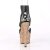 Pleaser Sandales ADORE-700-14LG Noir Or Multi Paillettes EU-35/US-5