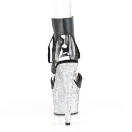 Pleaser Sandales ADORE-700-14LG Faux cuir Noir Strass Argent EU-35/US-5