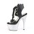 Pleaser Sandales ADORE-700-14LG Faux cuir Noir Strass Argent EU-38/US-8