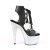 Pleaser Sandales ADORE-700-14LG Faux cuir Noir Strass Argent EU-38/US-8