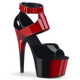 Pleaser Sandales ADORE-700-16 Noir Rouge EU-35/US-5