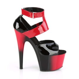 Pleaser Sandales ADORE-700-16 Noir Rouge EU-35/US-5