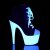 Pleaser Bottines ADORE-700SK-02 Noir Néon Blanc EU-35/US-5