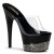 Pleaser Mules ADORE-701-3 Transparent Noir Argent Strass EU-37/US-7