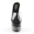 Pleaser Mules ADORE-701-3 Transparent Noir Argent Strass EU-37/US-7