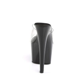 Pleaser Mules ADORE-701 Transparent Noir EU-37/US-7