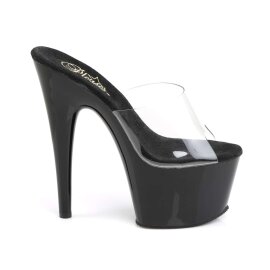 Pleaser Mules ADORE-701 Transparent Noir EU-37/US-7