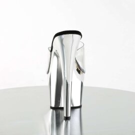 Pleaser Mules ADORE-701 Transparent Argent Chrome EU-37/US-7