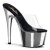 Pleaser Mules ADORE-701 Transparent Argent Chrome EU-37/US-7
