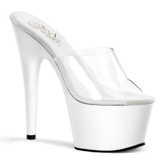 Pleaser Mules ADORE-701 Transparent Blanc EU-35/US-5