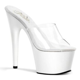 Pleaser Mules ADORE-701 Transparent Blanc EU-35/US-5