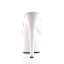 Pleaser Mules ADORE-701 Transparent Blanc EU-35/US-5