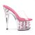Pleaser Mules ADORE-701FL Transparent Rose EU-37/US-7