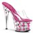 Pleaser Mules ADORE-701FL Transparent Rose EU-39/US-9