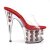 Pleaser Mules ADORE-701FL Transparent Rouge EU-35/US-5