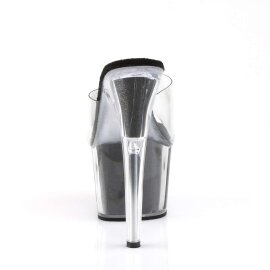 Pleaser Mules ADORE-701G Transparent Noir EU-37/US-7