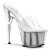 Pleaser Mules ADORE-701G Transparent Argent Paillettes EU-37/US-7