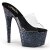 Pleaser Mules ADORE-701LG Transparent Noir Hologramme EU-35/US-5