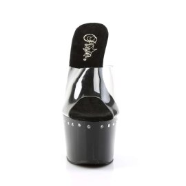 Pleaser Mules ADORE-701LS Transparent Noir EU-35/US-5
