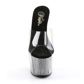 Pleaser Mules ADORE-701SRS Transparent Argent EU-35/US-5