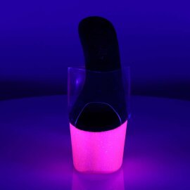 Pleaser Mules ADORE-701UVG Transparent Néon-Rose...