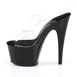 Pleaser Mules ADORE-702 Transparent Noir EU-37/US-7
