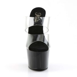 Pleaser Mules ADORE-702 Transparent Noir EU-38/US-8