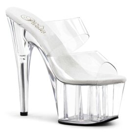 Pleaser Mules ADORE-702 Transparent Argent EU-35/US-5