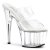 Pleaser Mules ADORE-702 Transparent Argent EU-37/US-7