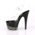 Pleaser Sandales ADORE-708-3 Transparent Noir Argent Strass EU-38/US-8