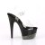 Pleaser Sandales ADORE-708-3 Transparent Noir Argent Strass EU-38/US-8