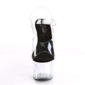 Pleaser Sandales ADORE-708 Transparent Noir EU-37/US-7