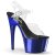 Pleaser Sandales ADORE-708 Transparent Bleu Chrome EU-35/US-5
