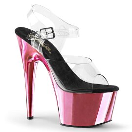 Pleaser Sandales ADORE-708 Transparent Rose Chrome...