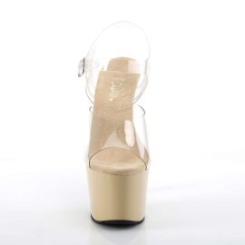 Pleaser Sandales ADORE-708 Transparent Crème...