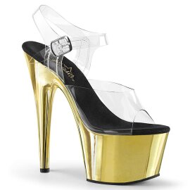 Pleaser Sandales ADORE-708 Transparent Or Chrome EU-35/US-5