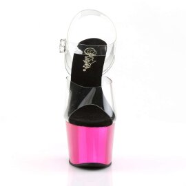 Pleaser Sandales ADORE-708 Transparent Rose Chrome...