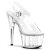 Pleaser Sandales ADORE-708 Transparent Argent EU-35/US-5