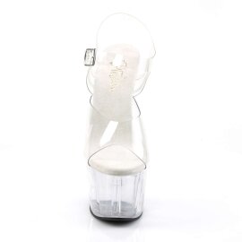 Pleaser Sandales ADORE-708 Transparent Argent EU-37/US-7
