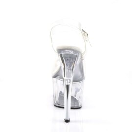 Pleaser Sandales ADORE-708 Transparent Argent EU-37/US-7