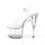 Pleaser Sandales ADORE-708 Transparent Argent EU-37/US-7