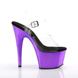 Pleaser Sandales ADORE-708 Transparent Violet Chrome EU-40/US-10