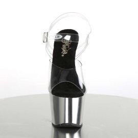 Pleaser Sandales ADORE-708 Transparent Argent Chrome...